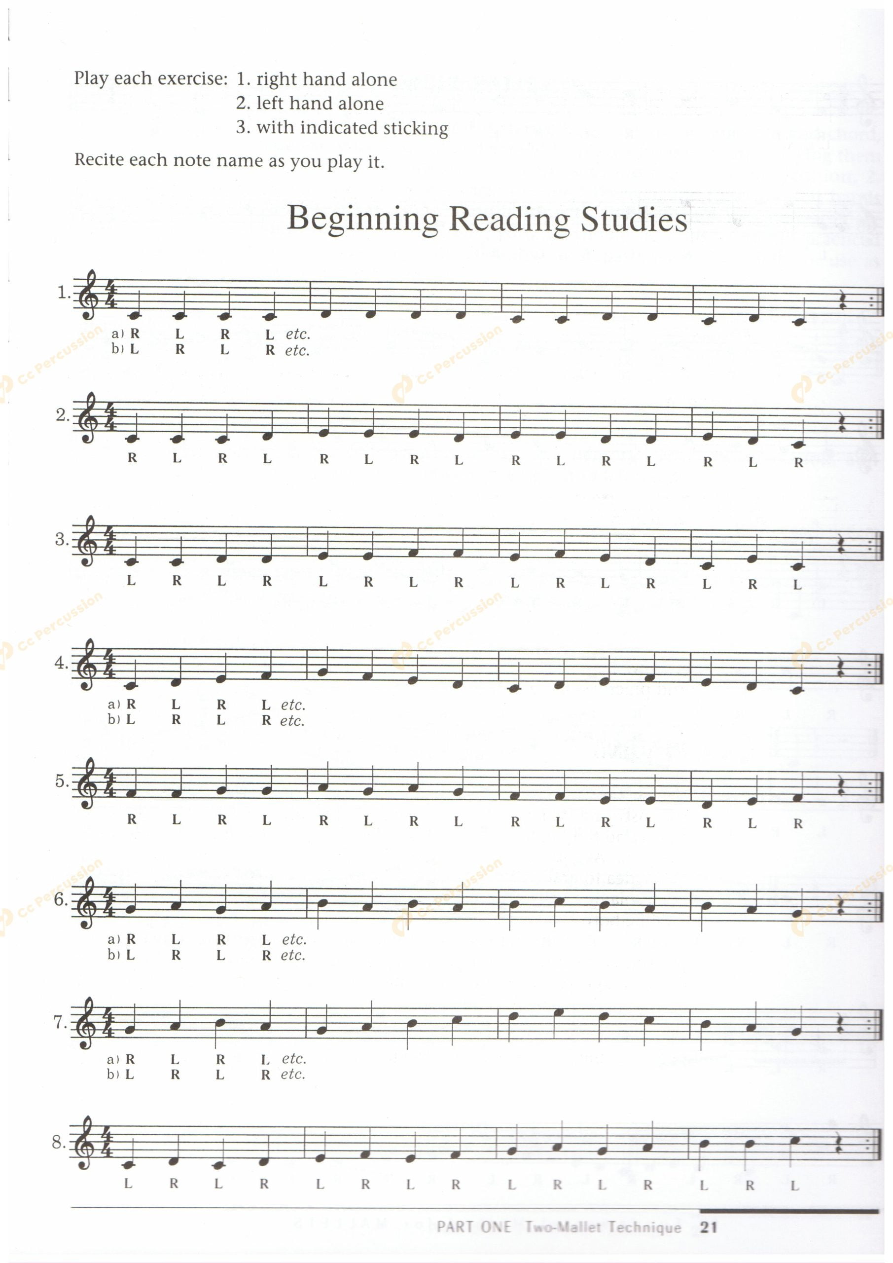 Peters-Fundamental Method for Mallets Book 1 彼德斯 – 鍵盤樂器演奏的基礎方法(第一冊):圖片 5