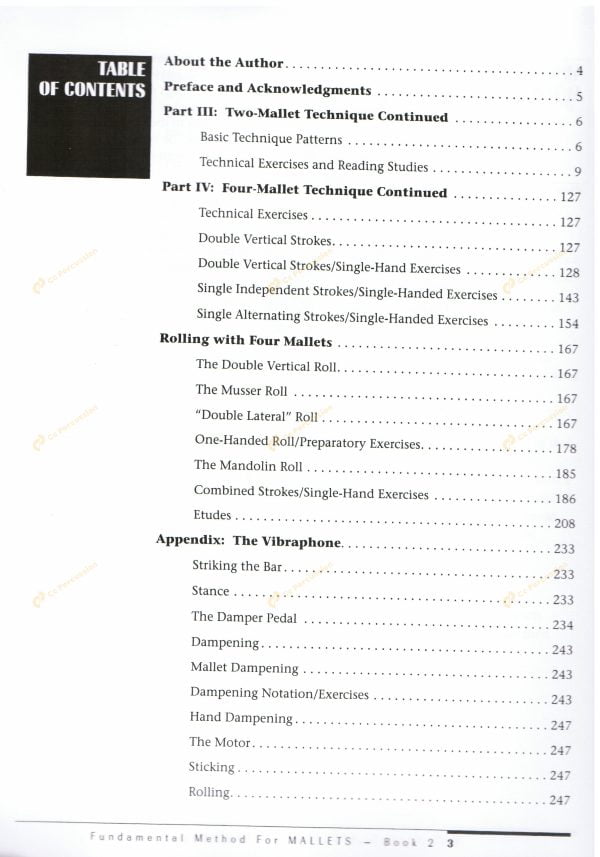 Peters-Fundamental Method for Mallets Book 2 彼德斯 – 鍵盤樂器演奏的基礎方法（第二冊）：圖片 2