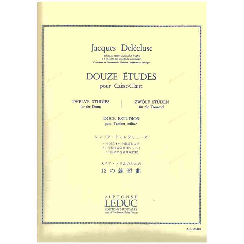 Delecluse-Twelve Studies for Snare Drum 德勒克呂澤 - 給小鼓的12首練習曲