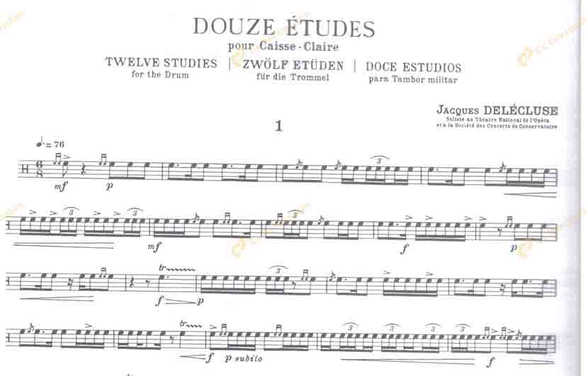 Delecluse-Twelve Studies for Snare Drum 德勒克呂澤 - 給小鼓的12首練習曲:圖片 2