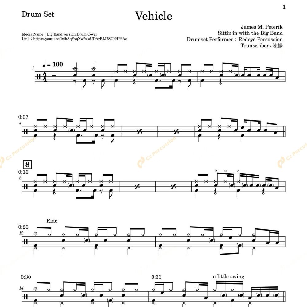 【The Ides of March】【Sittin'in with the Big Band】【電子樂譜】Vehicle 爵士大樂隊版-Lv.4