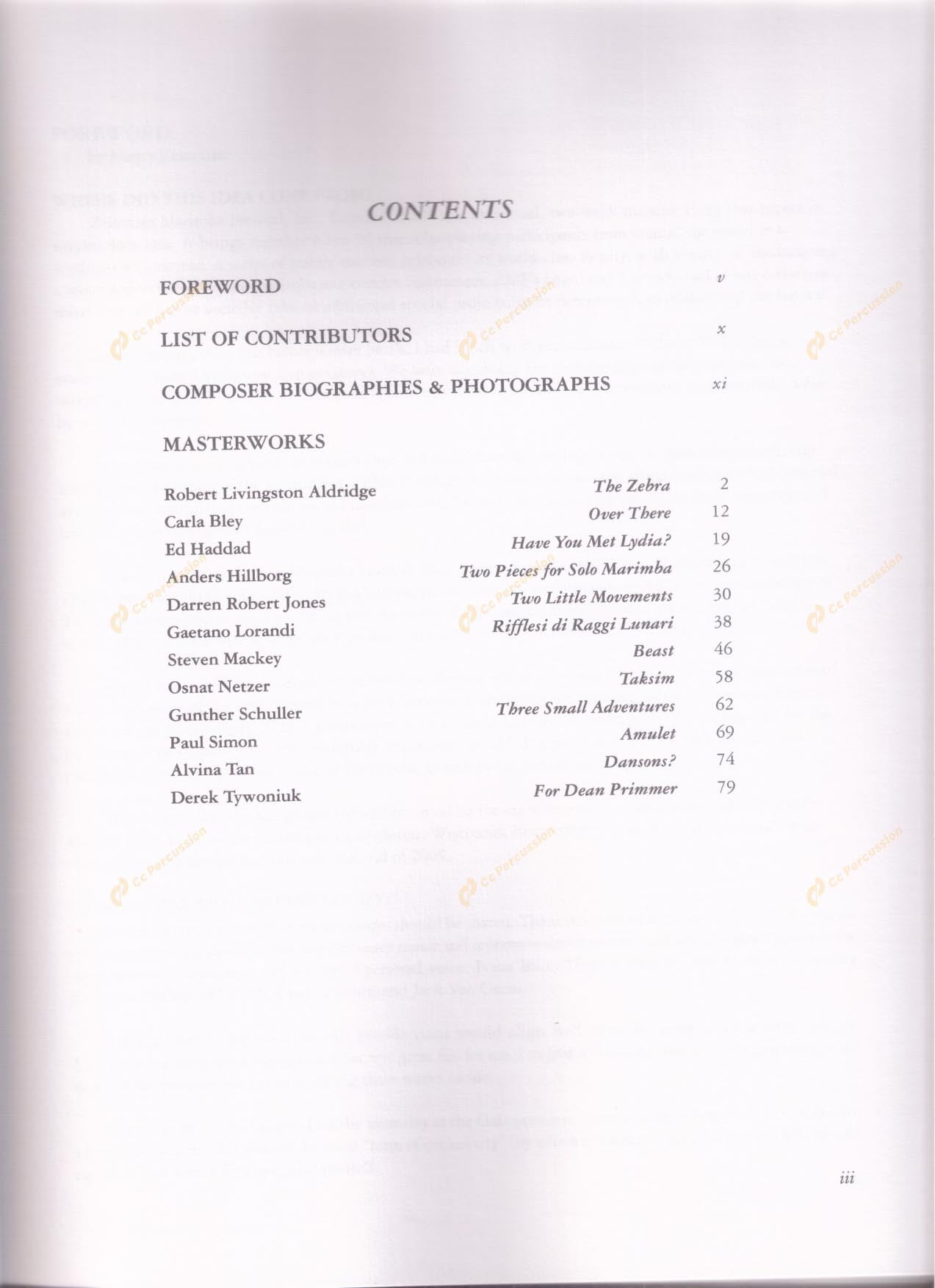 Zeltsman - Intermediate Masterworks for Marimba Volume I (For Solo Marimba) 澤爾茲曼-第一卷中階馬林巴木琴大師作品(給獨奏馬林巴):圖片 2