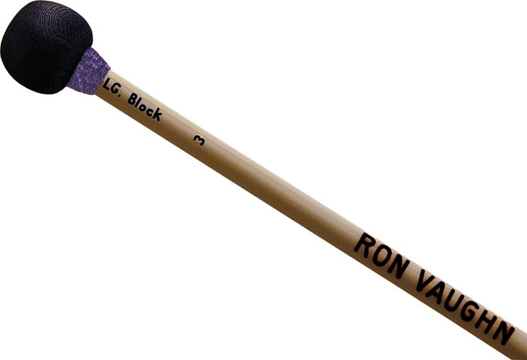 【預購商品】【Ron Vaughn】LBM-3R 中號木魚槌 14吋 藤柄 #3號槌:圖片 2